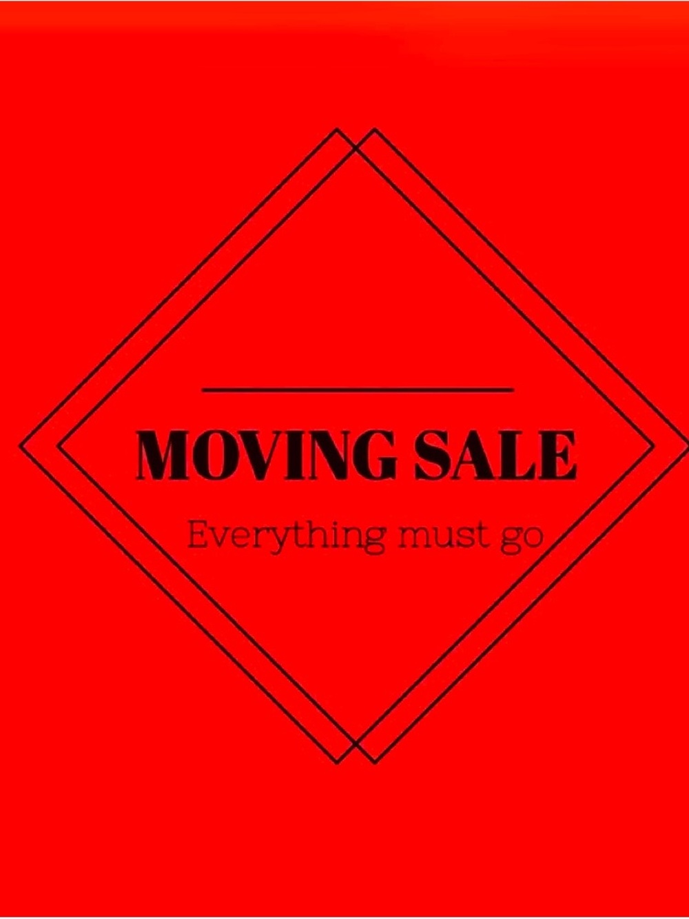 MOVING SALE